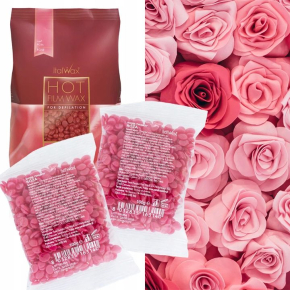 Zestaw do depilacji: 2 x wosk twardy Rose ItalWax + podgrzewacz