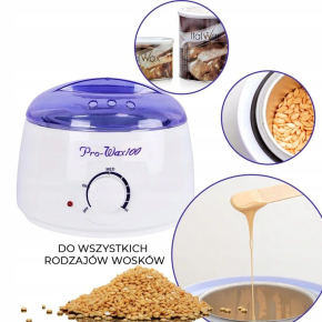 Zestaw do depilacji: 2 x wosk twardy Natural ItalWax, podgrzewacz, żel
