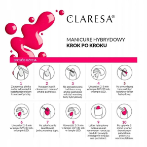 50x lakier hybrydowy Claresa (kolory do wyboru) + elegancki kufer