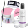 Isabellenails Zestaw do paznokci akrylowych – akryl Pink 50ml + liquid + akcesoria - 1