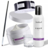 Isabellenails Zestaw do paznokci akrylowych – akryl White 15ml + liquid + akcesoria - 1