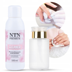 NTN Cleaner płyn do przemywania i odtłuszczania paznokci 100ml + dozownik z pompką 150ml