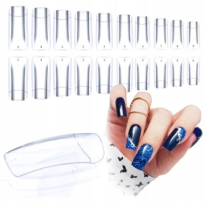 Profesjonalny zestaw do przedłużania paznokci - 500x tipsy clear DK + 3x klej