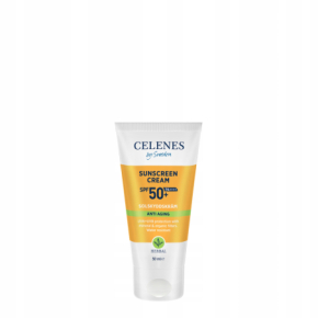 Celenes by Sweden Herbal Anti Aging Sunscreen Cream SPF50+ Krem przeciwsłoneczny do opalania wodoodporny 50ml