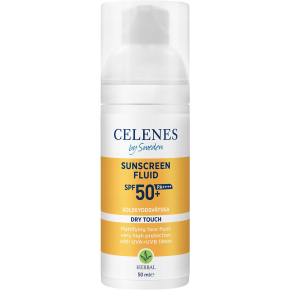 Celenes by Sweden Herbal Dry Touch Sunscreen Fluid SPF50+ Fluid przeciwsłoneczny do opalania wodoodporny 50ml