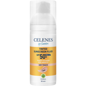 Celenes by Sweden Herbal Dry Touch Tinted Sunscreen Fluid SPF50+ Fluid przeciwsłoneczny do opalania wodoodporny 50ml