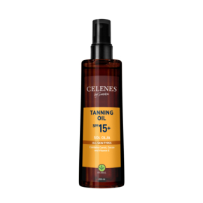 Celenes by Sweden Herbal Tanning Oil Sol Olja SPF15 Ziołowy olejek do opalania z filtrem wodoodporny 200ml