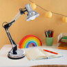 Lampka kosmetyczna biurkowa z regulowanym ramieniem srebrna + żarówka 10W - 8