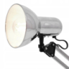 Lampka kosmetyczna biurkowa z regulowanym ramieniem srebrna + żarówka 10W - 11