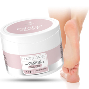 Victoria Vynn Pharm Foot Foot Scraper Wygładzający peeling solno-cukrowy do stóp z kompleksem olejków i masłem Shea 200g