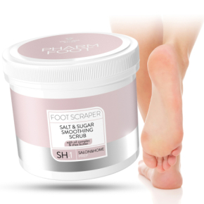Victoria Vynn Pharm Foot Foot Scraper Wygładzający peeling solno-cukrowy do stóp z kompleksem olejków i masłem Shea 800g