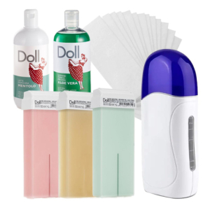 Xanitalia Doll Zestaw do depilacji ciała - podgrzewacz + 3x wosk w rolce 100ml + preparaty przed i po depilacji + paski