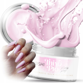 Yoshi Gel Thixo Pro Milky Pinky Żel budujący samopoziomujący do paznokci z tiksotropią 15ml