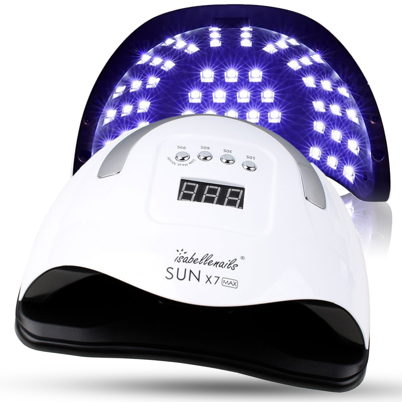 Isabellenails Mocna lampa do hybryd i żeli UV LED Sun X7 Max 180W Isabellenails Mocna lampa do hybryd i żeli UV LED Sun X7 Max 180W