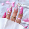 Isabellenails Perforowane waciki kosmetyczne bezpyłowe mocne 600 sztuk różowe - 15
