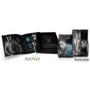 ItalWax Pour Homme Film Wax Czarny metaliczny wosk twardy w granulkach do depilacji bezpaskowej dla mężczyzn 100g (opakowanie eko)