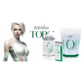 ItalWax Top Line Emerald Synthetic Film Wax Wosk twardy syntetyczny (hipoalergiczny) do depilacji bezpaskowej skóry wrażliwej 100g (opakowanie eko)