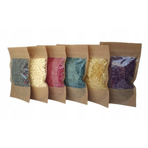 ItalWax Vanira/Nirvana Premium SPA Film Wax Sandalwood Aromatyczny wosk twardy w granulkach o zapachu drzewa sandałowego 100g (opakowanie eko)