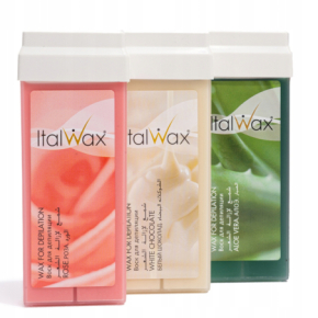 ItalWax Zestaw do depilacji paskowej - podgrzewacz + 3x wosk w rolce 100ml + preparaty + paski + talk