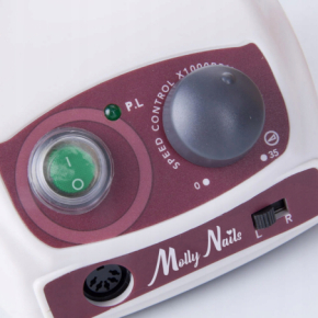 Molly Nails Frezarka do manicure i pedicure 270 Strong biała 65W + zestaw frezów