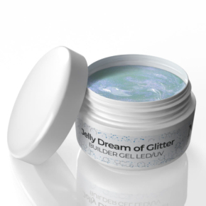 NTN Premium Limited Edition Jelly Dream of Glitter Żel budujący LED/UV typu galaretka do paznokci HEMA Free 30g
