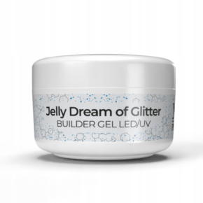 NTN Premium Limited Edition Jelly Dream of Glitter Żel budujący LED/UV typu galaretka do paznokci HEMA Free 30g