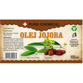 Pure Chemical Olej jojoba Naturalny olej nawilżający i natłuszczający skórę z witaminami B i E 100ml