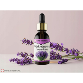 Pure Natura Olejek eteryczny lawendowy Naturalny olejek eteryczny relaksujący, odświeżający i wspomagający leczenie infekcji dróg oddechowych 30ml