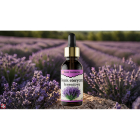 Pure Natura Olejek eteryczny lawendowy Naturalny olejek eteryczny relaksujący, odświeżający i wspomagający leczenie infekcji dróg oddechowych 30ml