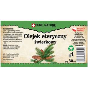 Pure Natura Olejek eteryczny świerkowy Naturalny olejek eteryczny odświeżający 30ml