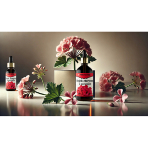 Pure Natura Olejek eteryczny z geranium Naturalny olejek eteryczny antyseptyczny, przeciwbakteryjny, przeciwwirusowy, przeciwzapalny, relaksujący 30ml