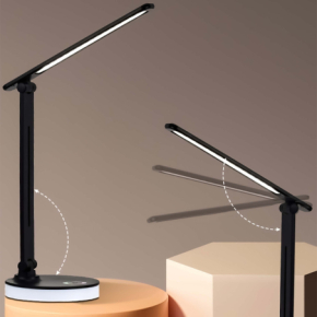Renew Force Lampa kosmetyczna biurkowa LED RGB 829 składana, dotykowa, 3 barwy światła czarna