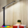 Renew Force Lampa kosmetyczna biurkowa LED RGB 829 składana, dotykowa, 3 barwy światła czarna - 9