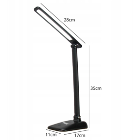 Renew Force Lampa kosmetyczna biurkowa LED składana, dotykowa, 3 barwy światła BL1228 czarna