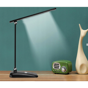 Renew Force Lampa kosmetyczna biurkowa LED składana, dotykowa, 3 barwy światła BL1228 czarna
