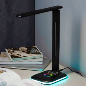 Renew Force Lampa kosmetyczna biurkowa LED składana, dotykowa, 3 barwy światła MT-840 RGB czarna