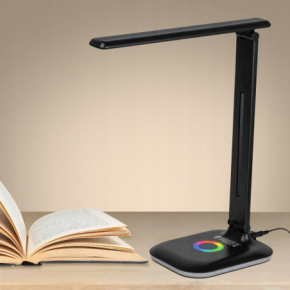 Renew Force Lampa kosmetyczna biurkowa LED składana, dotykowa, 3 barwy światła MT-840 RGB czarna