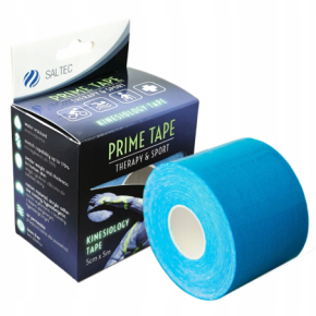 Saltec Prime Tape Profesjonalna taśma do kinesiotapingu plaster taśma sportowa 5cm x 5m niebieska