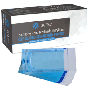 Saltec Torebki do sterylizacji narzędzi w autoklawie samoprzylepne 57x100mm 200 sztuk