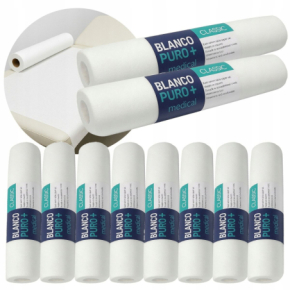 Blanco Puro+ Medical Classic Prześcieradło podkład medyczny kosmetyczny flizelinowy w rolce 60x50cm biały 10 sztuk