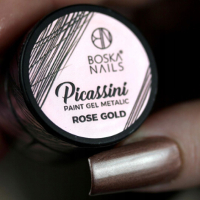 Boska Nails Picassini Paint Gel Metalic Rose Gold Żel do zdobień 5ml