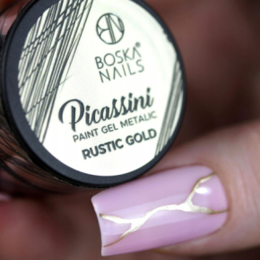 Boska Nails Picassini Paint Gel Metalic Rustic Gold Żel do zdobień 5ml