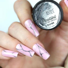 Boska Nails Picassini Paint Gel Metalic Silver Żel do zdobień 5ml