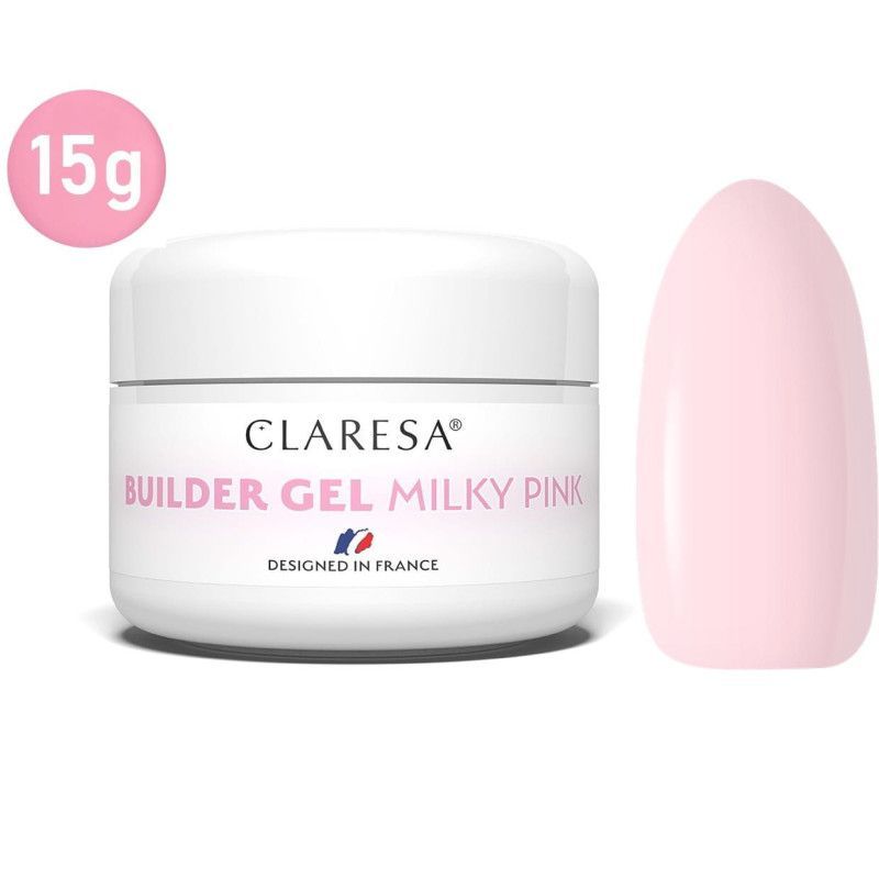 Claresa Builder Gel Milky Pink 15g żel jednofazowy naturalny mleczny róż