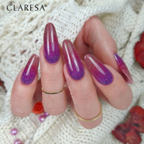 Claresa Starlight 7 niebieski brokatowy lakier hybrydowy do paznokci z efektem flash 5g