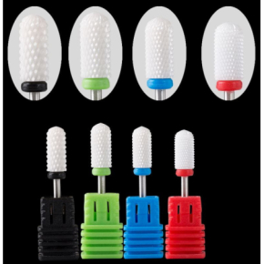 Frez ceramiczny manicure i pedicure walec zielony AQ204c