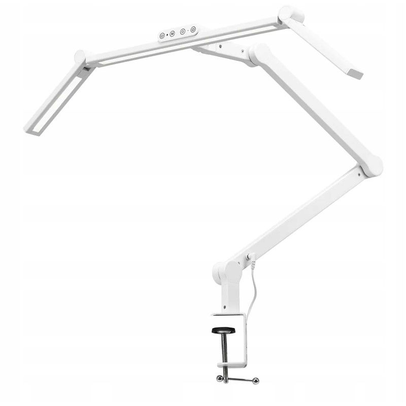 Lampa kosmetyczna bezcieniowa do zabiegów manicure mocowana do blatu Glow L03 biała Lampa kosmetyczna bezcieniowa do zabiegów manicure mocowana do blatu Glow L03 biała