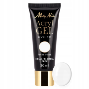 Molly Nails AcrylGel White Akrylożel do paznokci HEMA/Di-HEMA Free 30ml