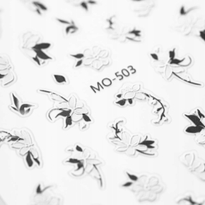 Naklejki na paznokcie samoprzylepne 5D nr MO-503 kwiaty