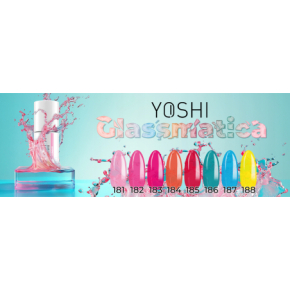 Yoshi Glassmatica 184 Illusorya pomarańczowy półtransparentny lakier hybrydowy do paznokci 6ml